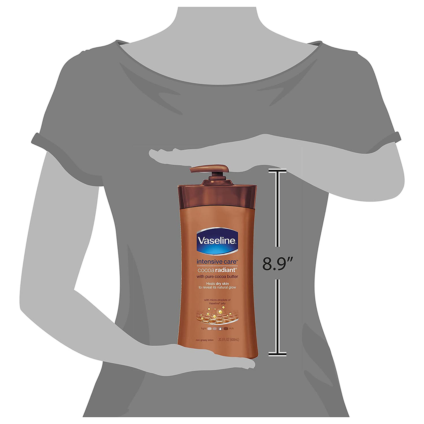 Vaseline Intensive Care Body Lotion, Cocoa Radiant, 20.3 Fl Oz (Pack of 3)