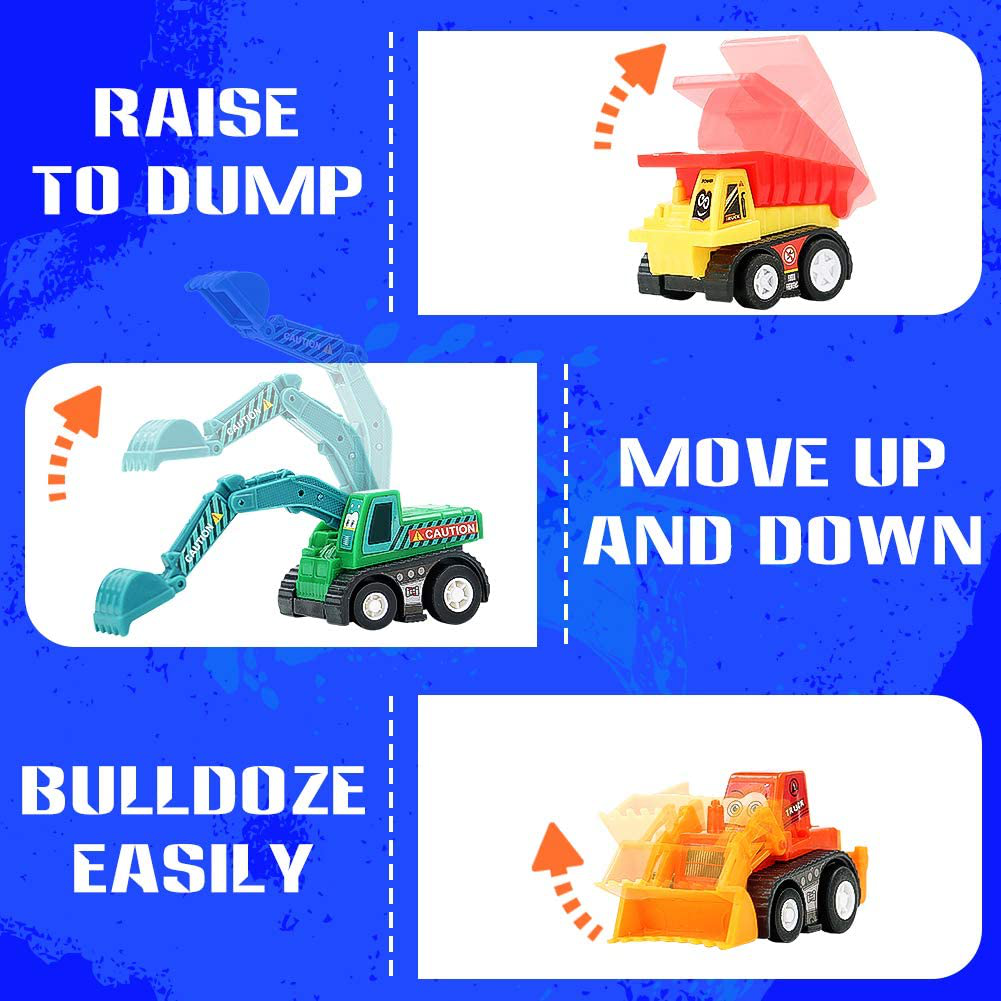 Kids Construction Mini Pull Back Vehicles (Color Random)