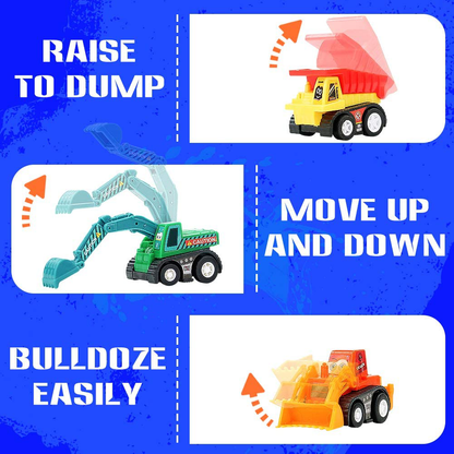 Kids Construction Mini Pull Back Vehicles (Color Random)