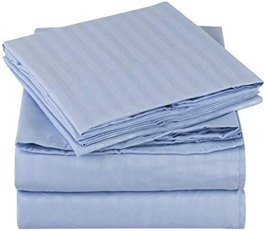 Mellanni Bed Sheet Set - Brushed Microfiber 1800 Bedding - Wrinkle, Fade, Stain Resistant - 3 Piece (Twin, Baby Blue)