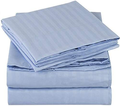 Mellanni Bed Sheet Set - Brushed Microfiber 1800 Bedding - Wrinkle, Fade, Stain Resistant - 3 Piece (Twin, Baby Blue)