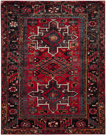 Safavieh Vintage Hamadan Collection VTH211N Oriental Traditional Persian Non-Shedding Stain Resistant Living Room Bedroom Area Rug, 2'7" x 5', Blue / Grey