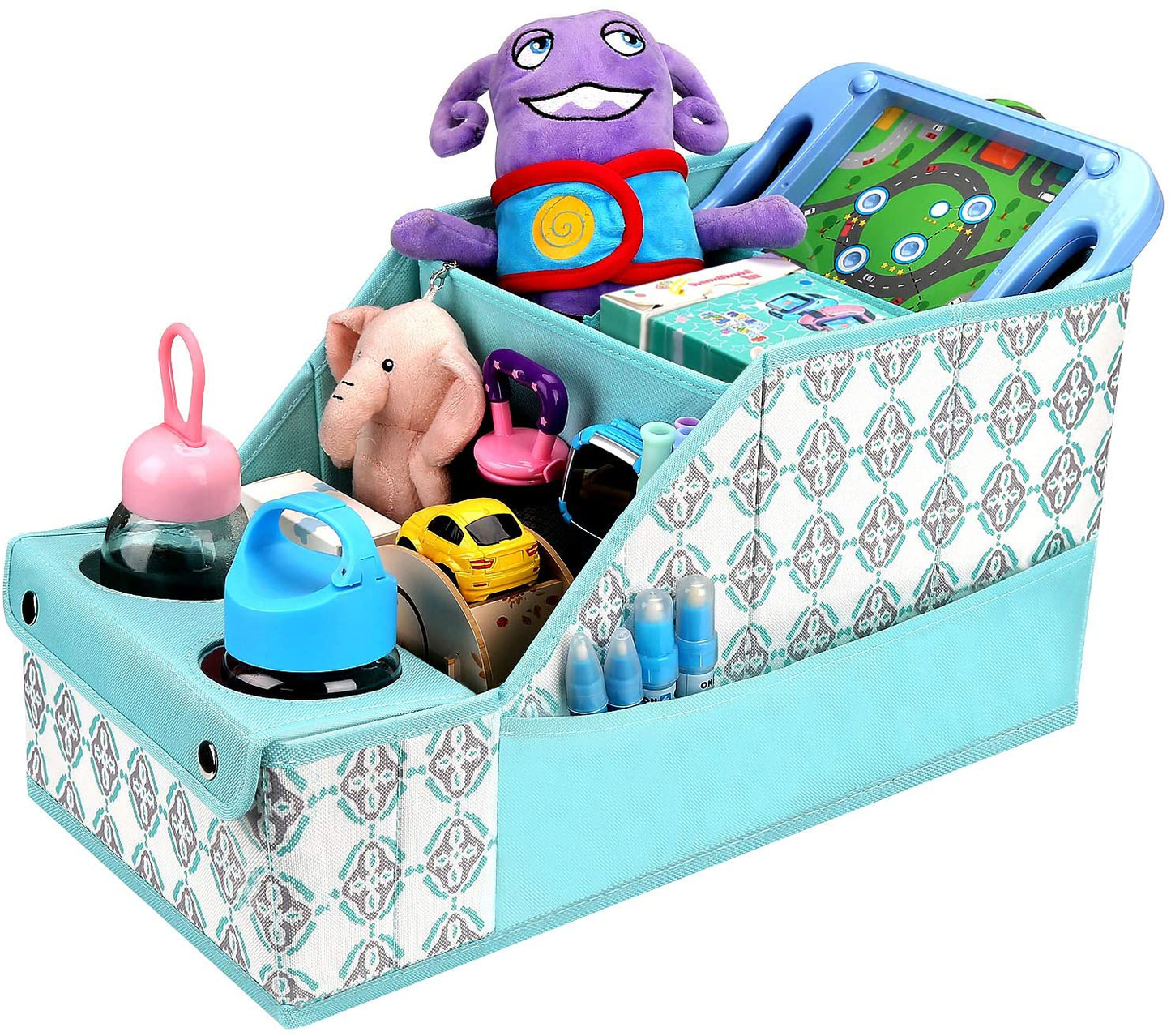 Collapsible Front & Backseat Car Organizer with Movable Divider