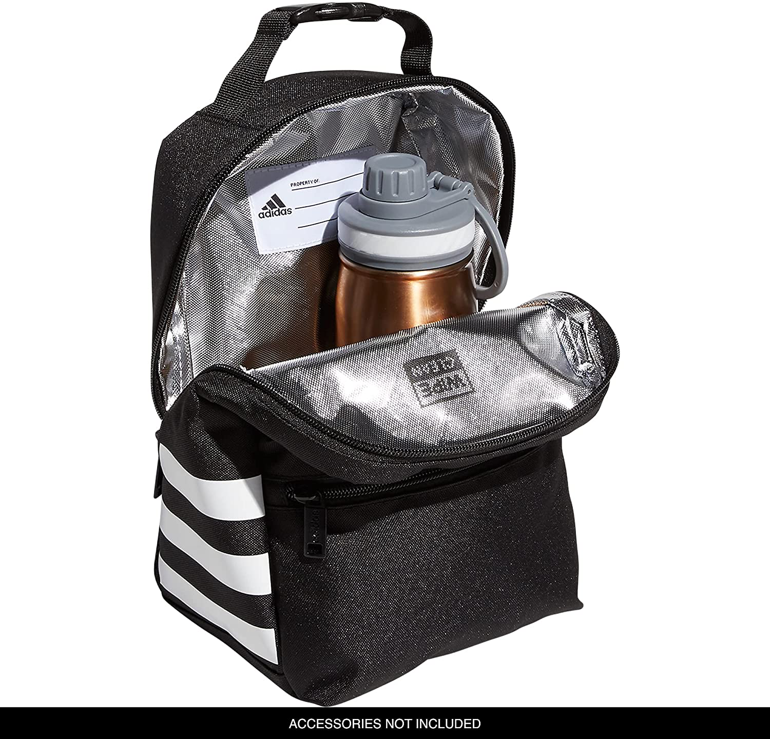 adidas Santiago 2 Insulated Lunch Bag, Black/White, One Size
