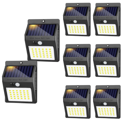 6-Pack Solar Motion Sensor Outdoor Lights, Waterproof Wireless Security Lighting