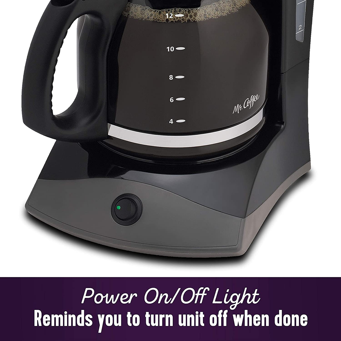 Mr. Coffee 12-Cup Coffee Maker, Black