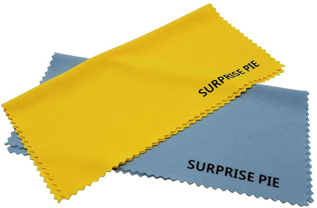 Microfiber Cleaning Cloths 400 GSM Thick Soft Lint Free 12"x12" 6 Pack Green Blue and Orange Reusable Kitchen Towels Dust Cloth Rags