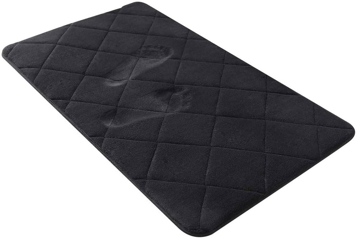 Memory Foam Bath Mat Skid Resistant Absorbent Bathroom Rug Carpet Machine Washable