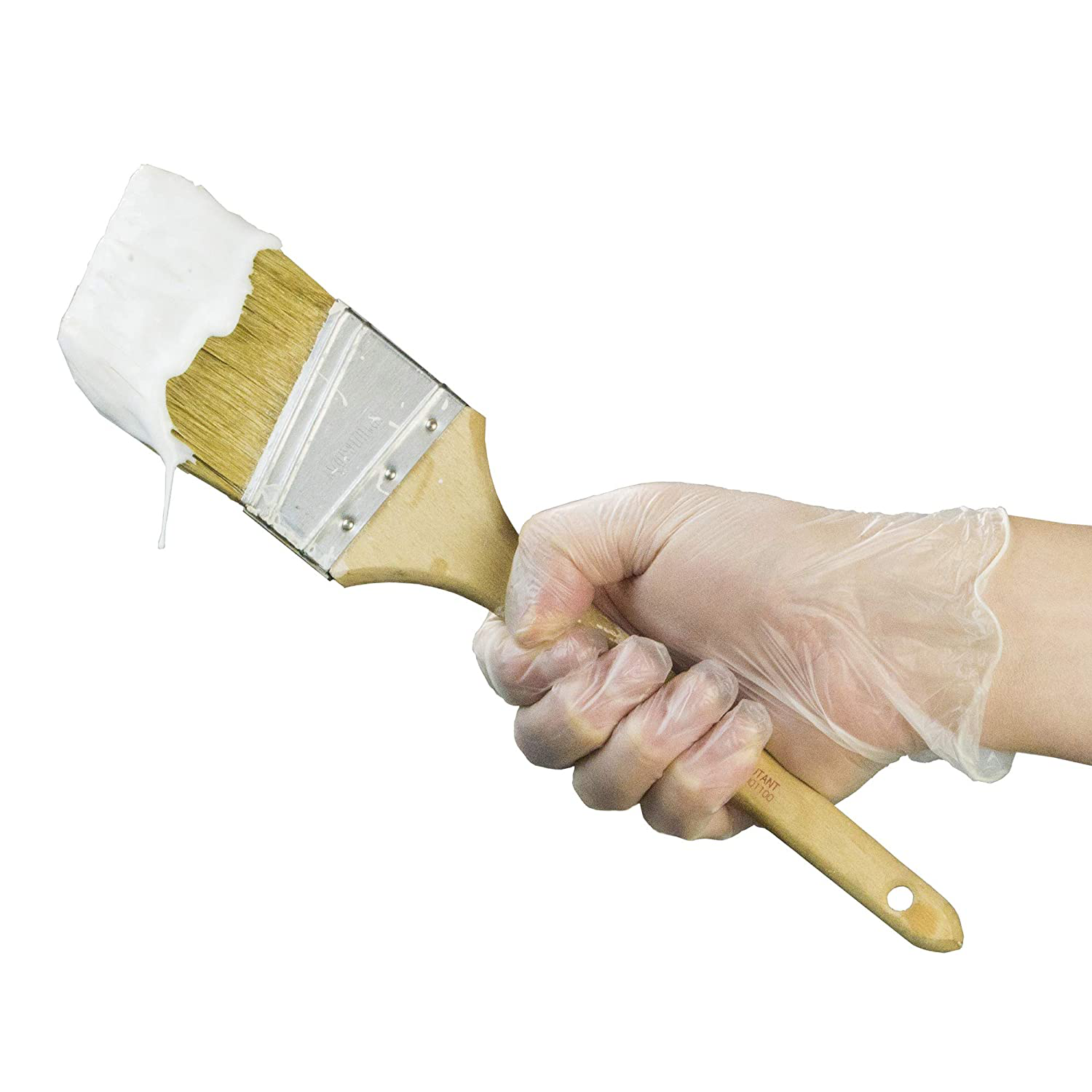 GLOVEWORKS Clear Vinyl Industrial Gloves, Box of 100, 3 Mil, Size Small, Latex Free, Powder Free, Food Safe, Disposable, Non-Sterile, IVPF42100-BX