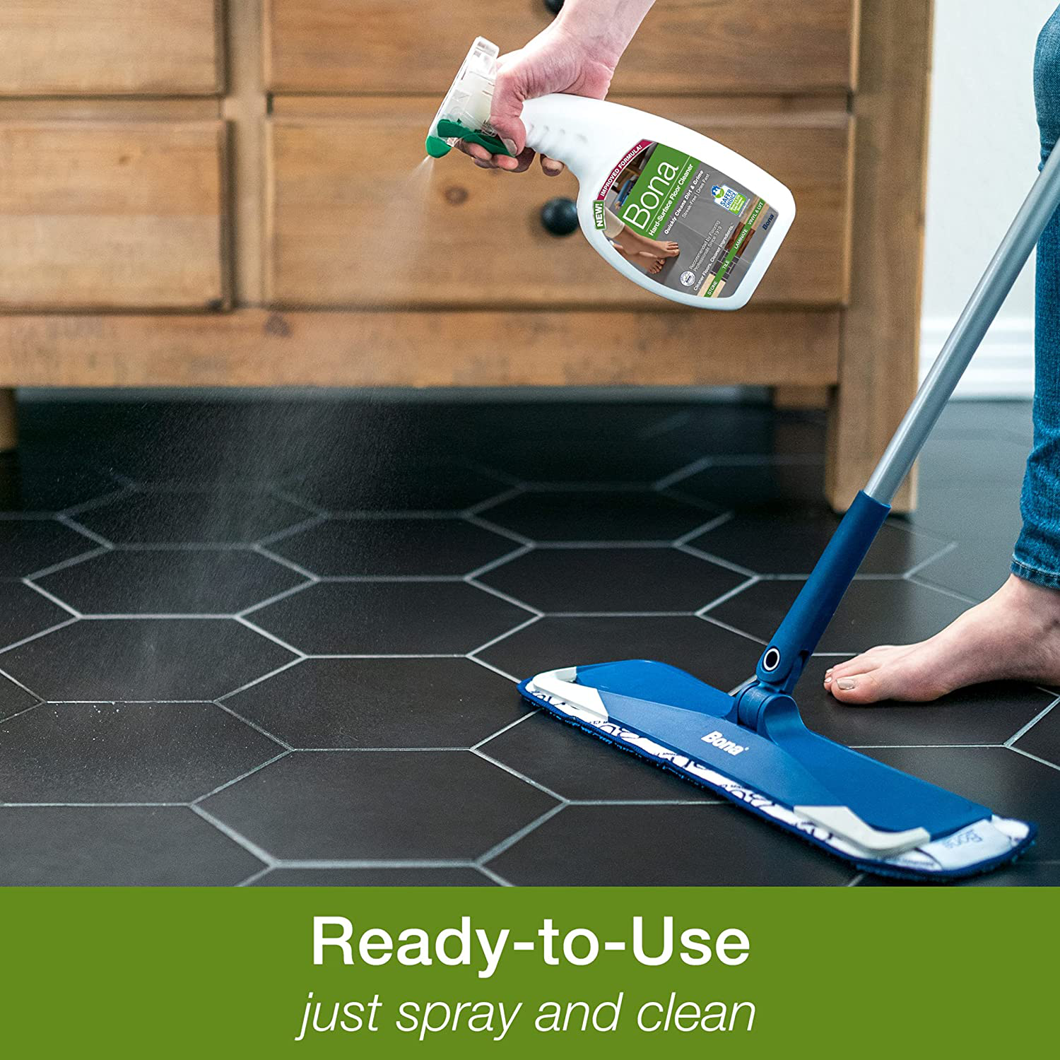 Bona Hard-Surface Floor Cleaner Refill, 128 Fl Oz (Pack of 1), Clear