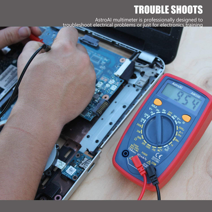 AstroAI Multimeter 2000 Counts Digital Multimeter with DC AC Voltmeter and Ohm Volt Amp Tester ; Measures Voltage, Current, Resistance; Tests Live Wire, Continuity
