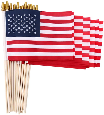 Multi-Pack - 4x6 Inch American Flags on Sticks