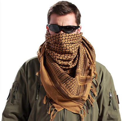 FREE SOLDIER Scarf Military Shemagh Tactical Desert Keffiyeh Head Neck Scarf Arab Wrap with Tassel 43x43 inches