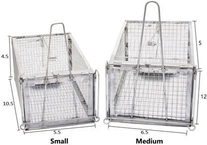 Kensizer Animal Humane Live Cage Trap That Work for Rat Mouse Chipmunk Mice Voles Hamsters and Other Small Rodents, Trampa para Ratones, Catch and Release
