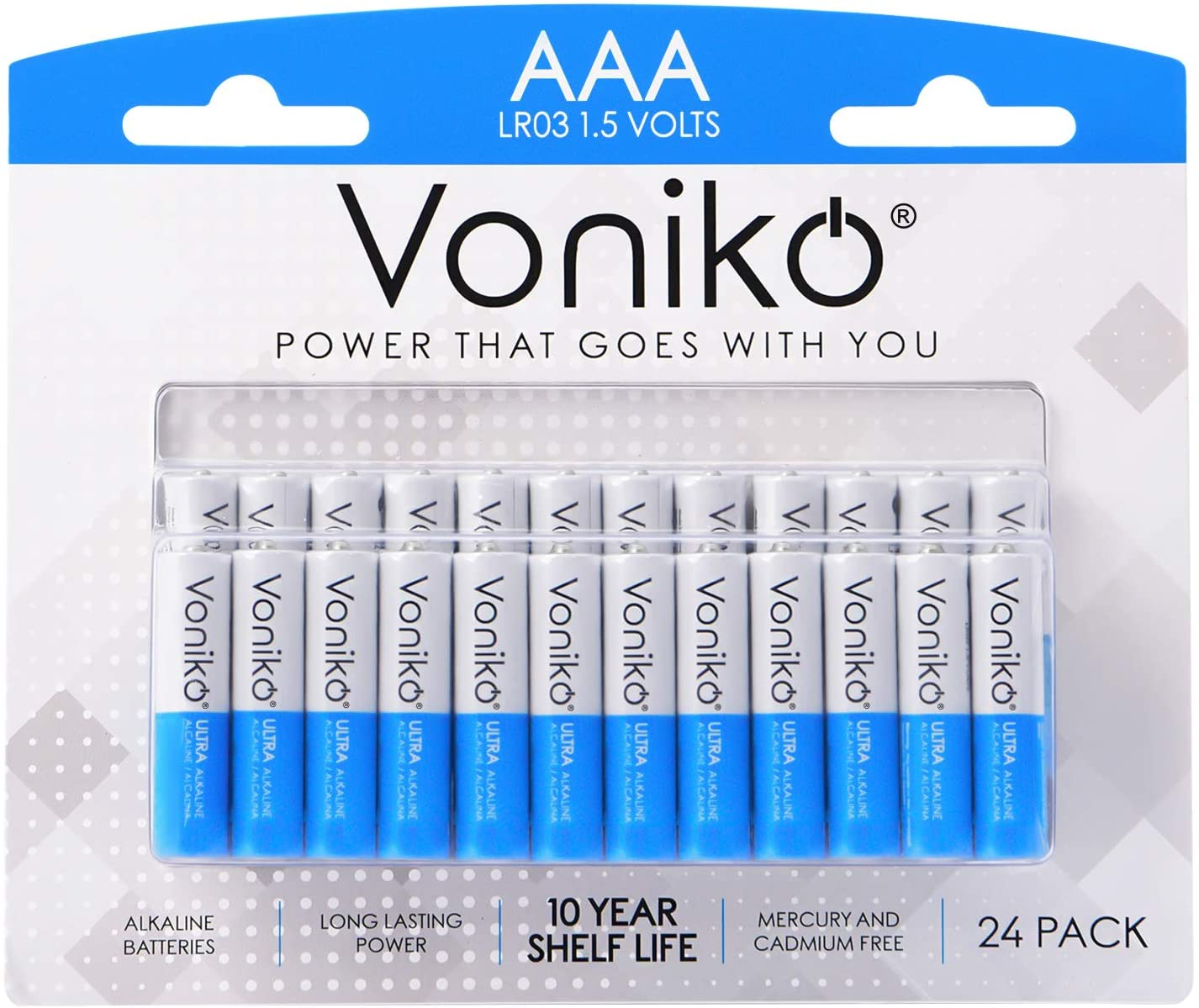 Premium Grade AAA Batteries - 24/48/100 Packs - Alkaline - Ultra Long-Lasting - 10-Year Shelf Life