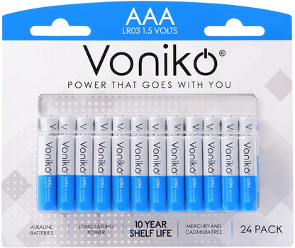 Premium Grade AAA Batteries - 24/48/100 Packs - Alkaline - Ultra Long-Lasting - 10-Year Shelf Life