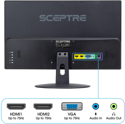 Sceptre 20" 1600x900 75Hz Ultra Thin LED Monitor 2x HDMI VGA Built-in Speakers