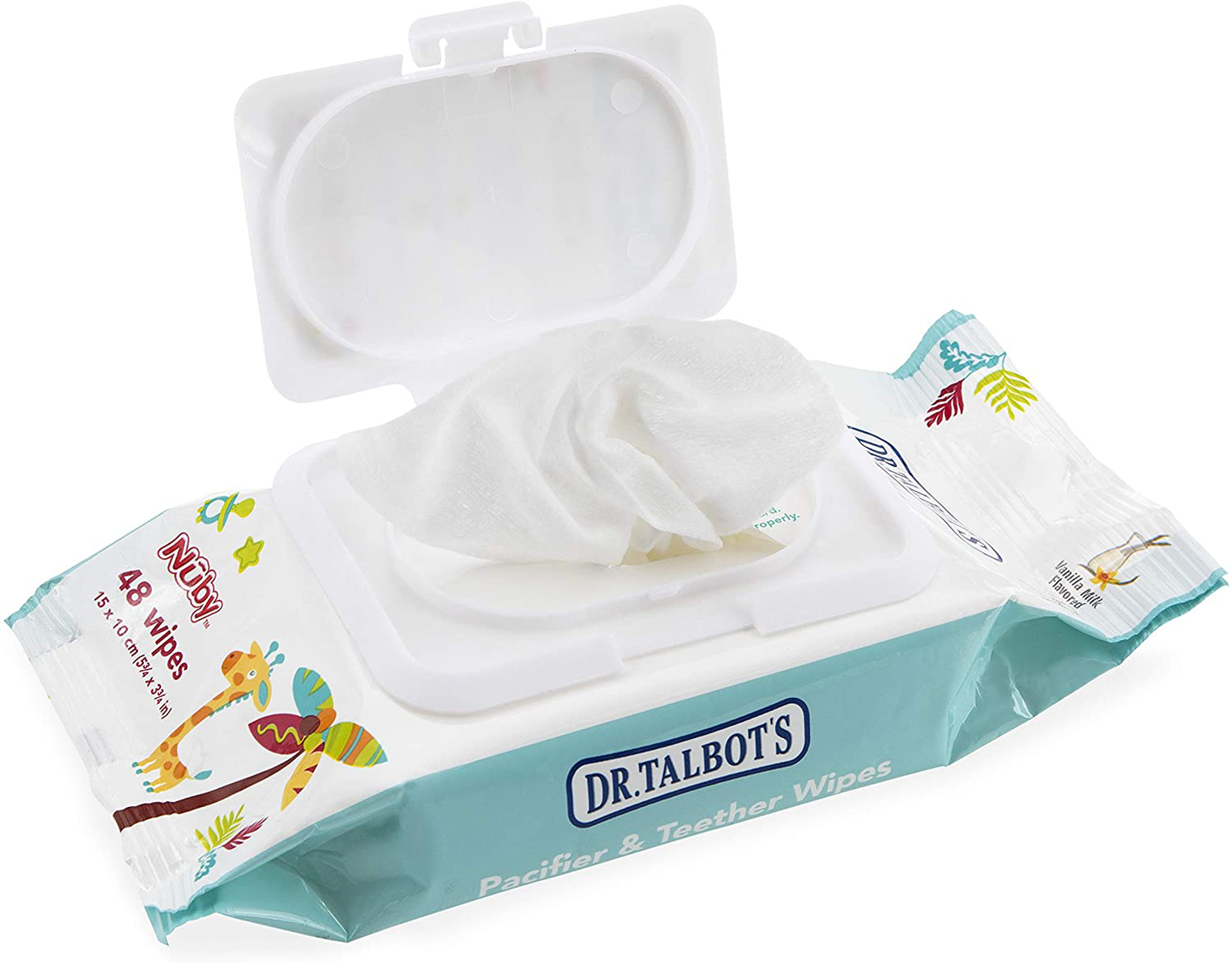 Dr. Talbot's Pacifier and Teether Wipes Naturally Inspired with Citroganix, Vanilla Milk, 1 Pack