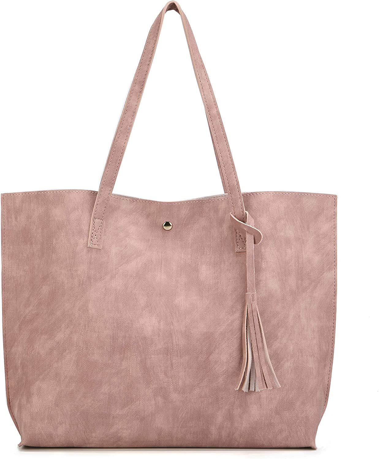 Women's Tote Bags Top Handle Satchel Handbags Faux Leather Tassel Shoulder Purse