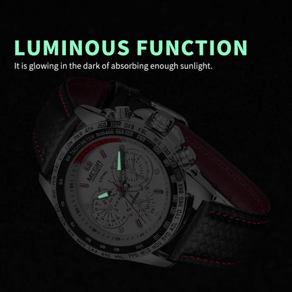 Men's Analog Luminous Quartz Watch with Calendar