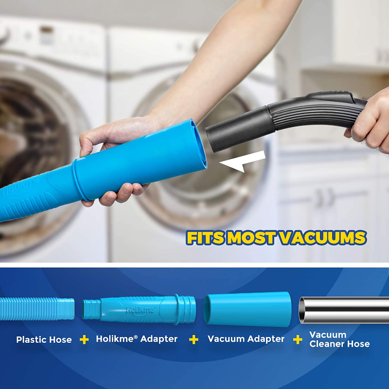 Dryer Vent Vacuum Hose Attachment With Lint Removing Brush 
