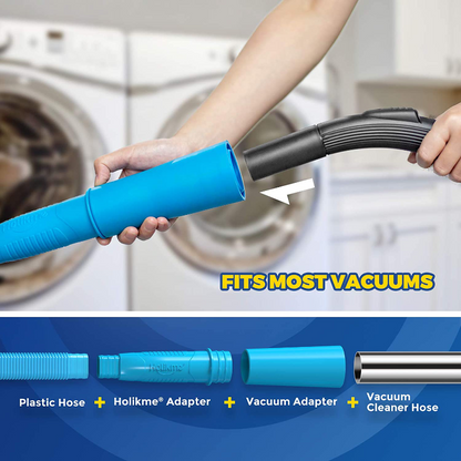 Dryer Vent Vacuum Hose Attachment With Lint Removing Brush 
