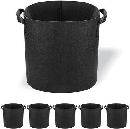 5 Pack Grow Bags Heavy Duty Thickened Non-Woven Aeration Fabric Pots with Strap Handles