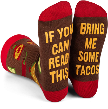 If You Can Read This, Bring Me Some - Funny Food Socks Novelty Christmas Gift & Secret Santa Idea For Men and Women