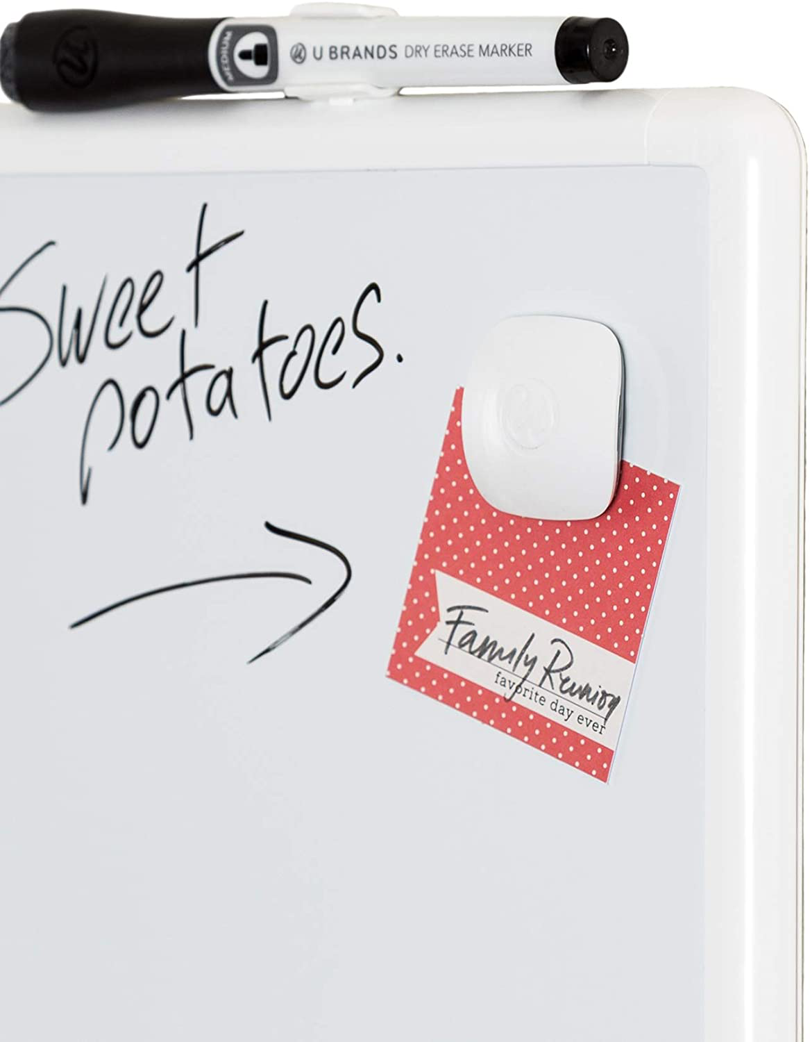 U Brands Contempo Magnetic 11" x 14" Dry Erase Board, White Frame, Magnet and Marker Included