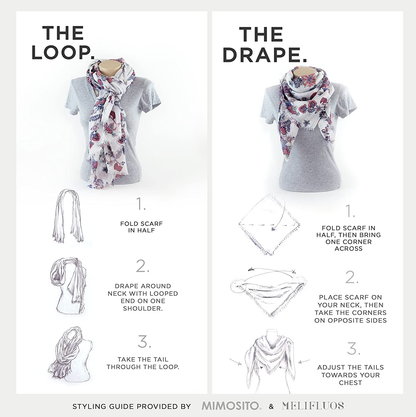 Scarf for Women Lightweight Floral Flower Scarves for Fall Winter Shawl Wrap