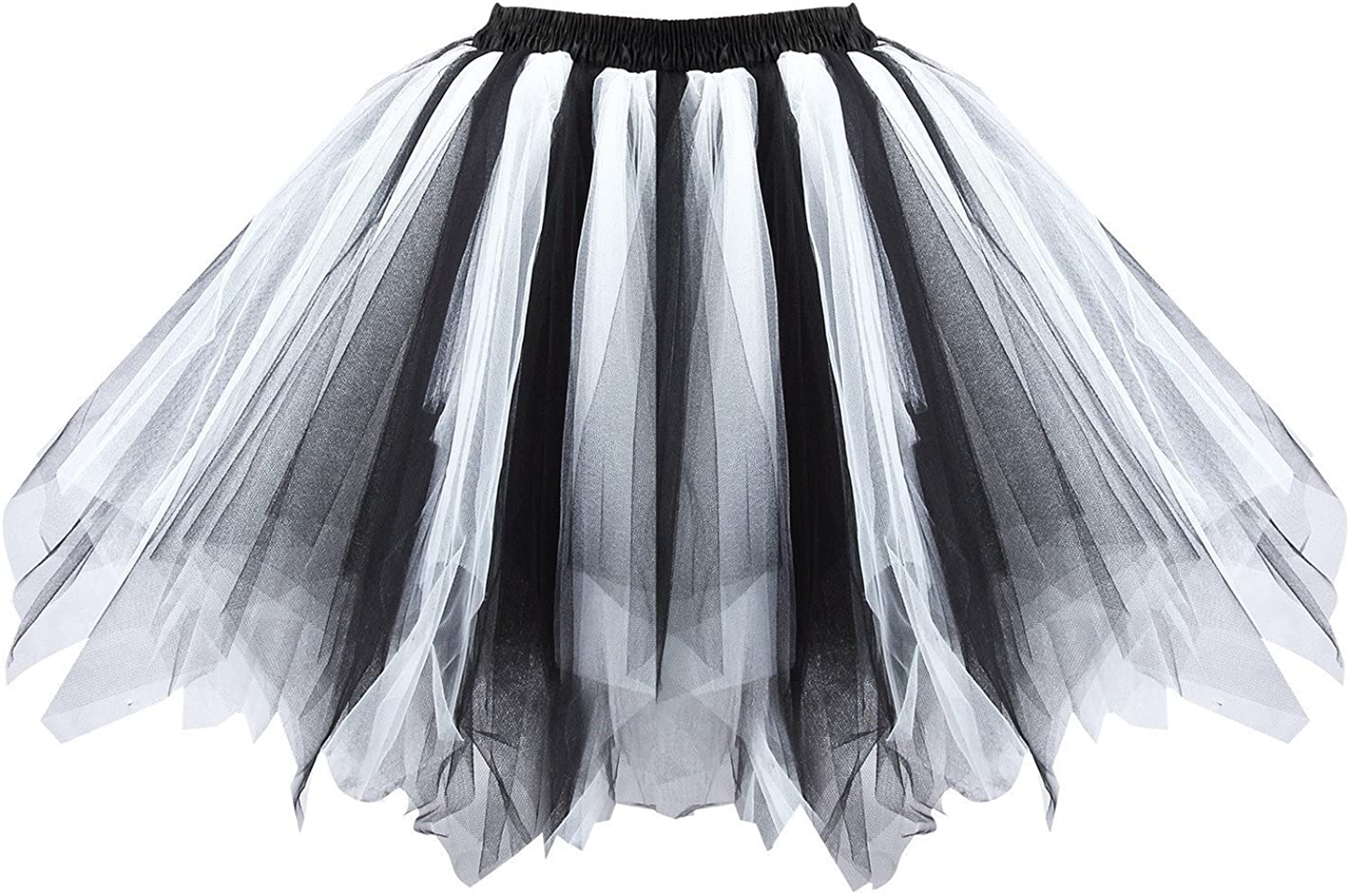 Honeystore Women's Short Vintage Ballet Bubble Puffy Tutu Petticoat Skirt