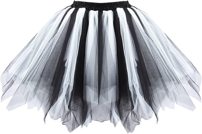 Honeystore Women's Short Vintage Ballet Bubble Puffy Tutu Petticoat Skirt