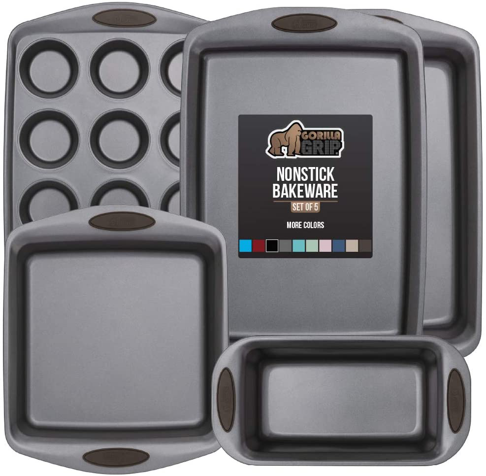 Multipack Gorilla Grip Bakeware Sets, Nonstick, Heavy Duty Carbon Steel