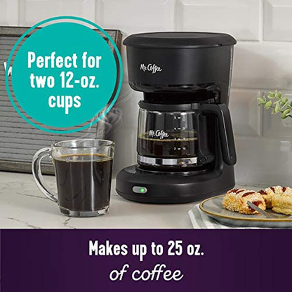 Mr. Coffee 2134286 ® 5-Cup Mini Brew Switch Coffee Maker, White