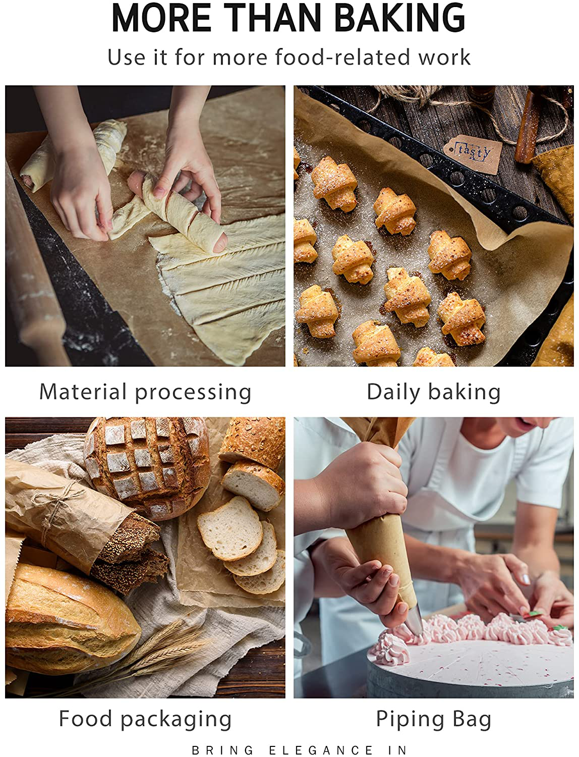 Parchment Paper Sheets Non-Stick Precut 12 x 16 Inch Unbleached Baking Papers for Cookies Steaming Bread Cup Cake Grilling Air Fryer