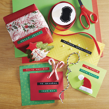 Embossing Pro Label Maker With 3 DYMO Label Tapes Starter Kit