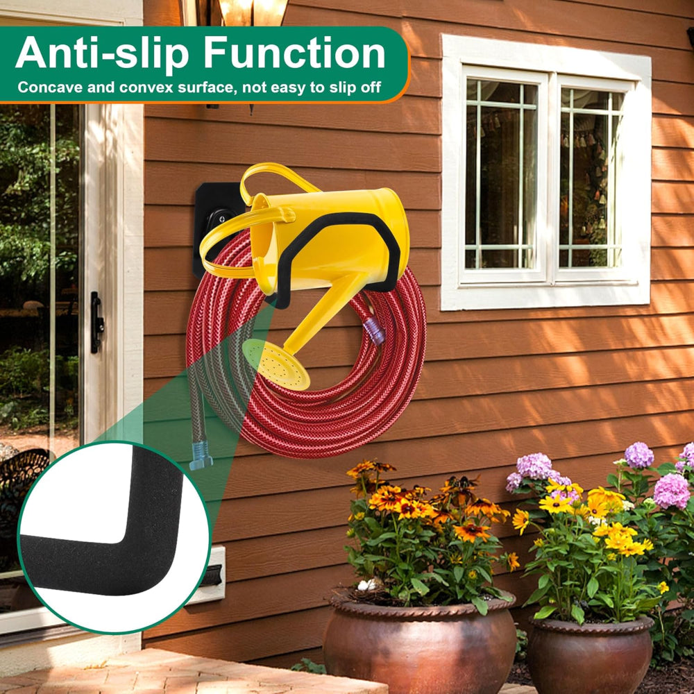Heavy-Duty Garden Hose Holder – Wall-Mounted Metal Water Hose Hanger, Sturdy Hose Reel Hook for Outdoor Garden Storage