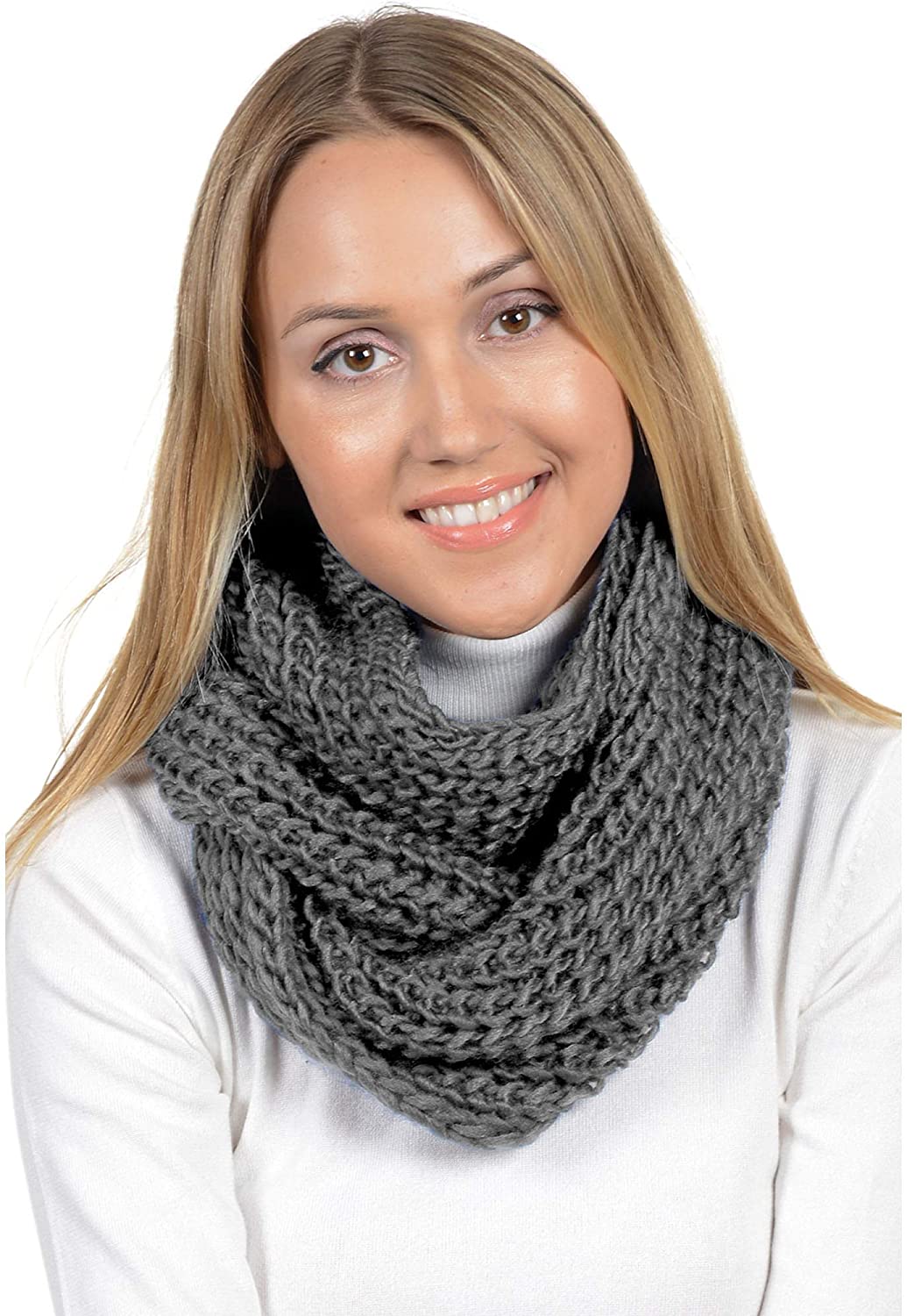 Basico Infinity Scarf | Winter Crochet Knit Scarf in One Size