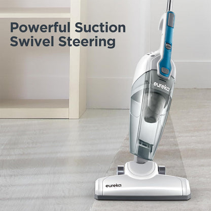 Corded Stick Vacuum Cleaner – 3-in-1 Handheld Use – Powerful Suction for Carpet, Tile & Hard Floors – Lightweight Design for Home & Pet Hair – Aqua Blue