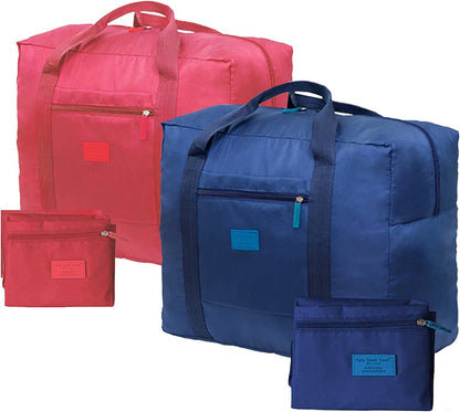 Travel Duffel Bag Lightweight Foldable Travel Bag for Women and Men Waterproof Tote Carry On Luggage Bag Weekender Overnight Bag (Red)
