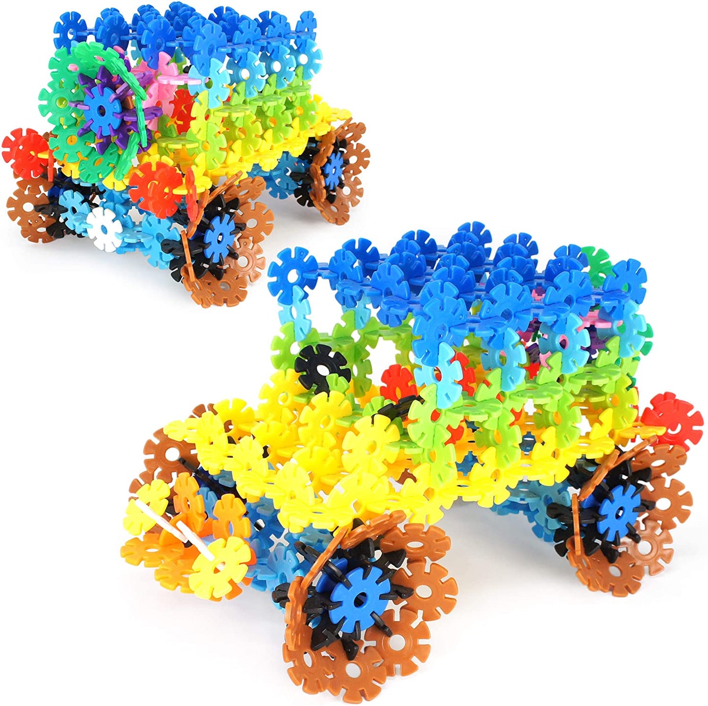 Brain Flakes 500 Piece Interlocking Plastic Disc Set - A Creative and Educational Alternative to Building Blocks - Tested for Children's Safety - A Great Stem Toy for Both Boys and Girls