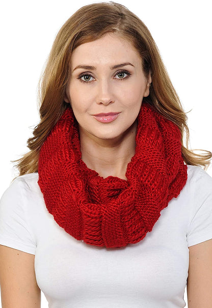 Basico Infinity Scarf | Winter Crochet Knit Scarf in One Size