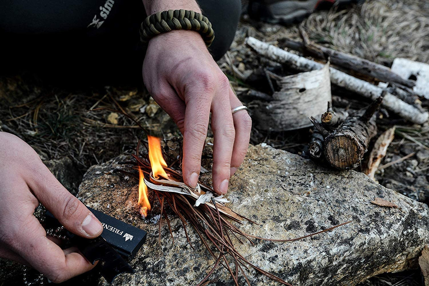 The Friendly Swede Magnesium Flint Fire Starter - 3 Pack - Survival Firesteel Blocks with Striker, Camping Emergency Equipment