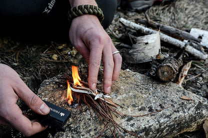 The Friendly Swede Magnesium Flint Fire Starter - 3 Pack - Survival Firesteel Blocks with Striker, Camping Emergency Equipment