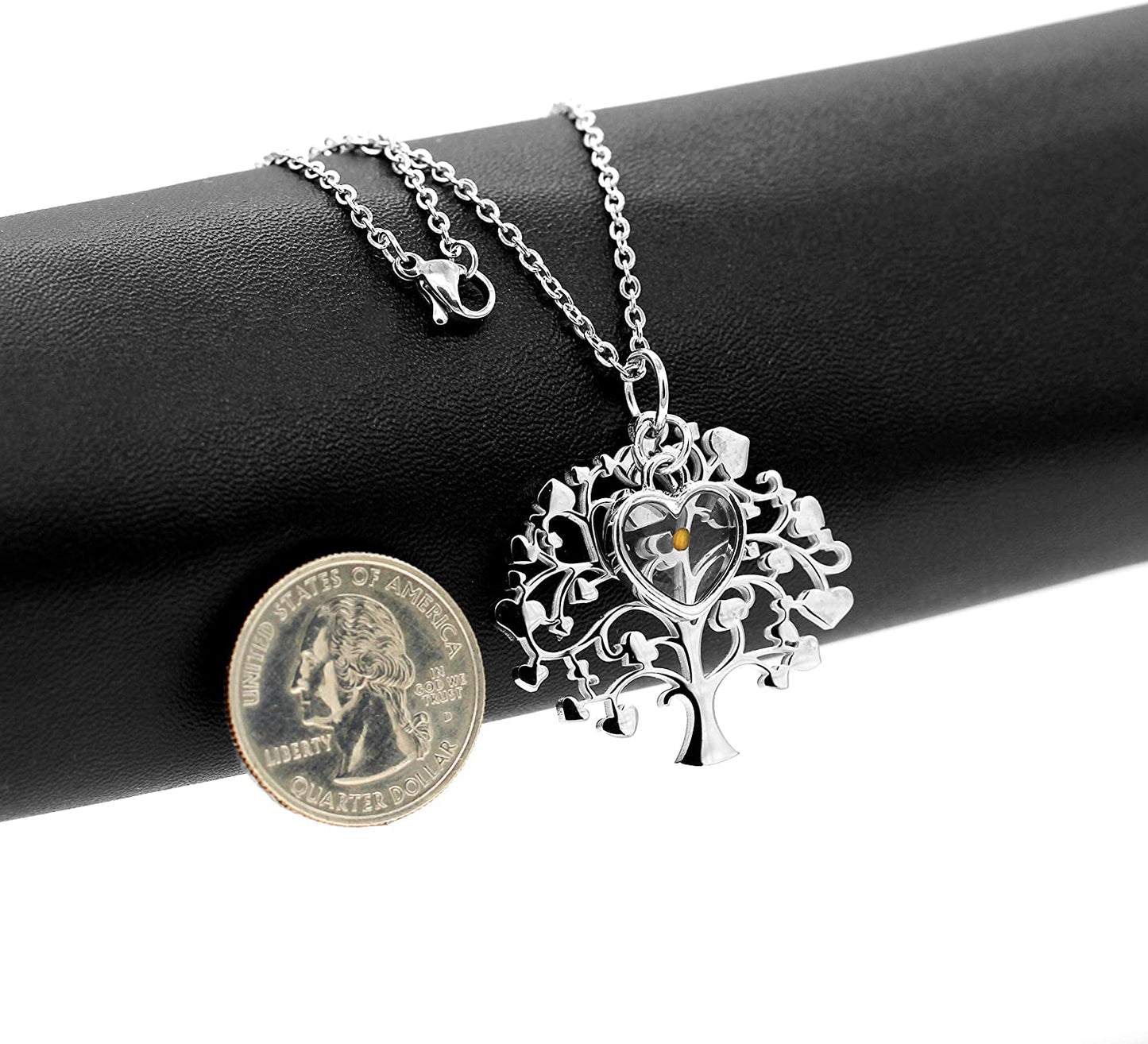 Women's Stainless Steel Tree Of Life Pendant Necklace