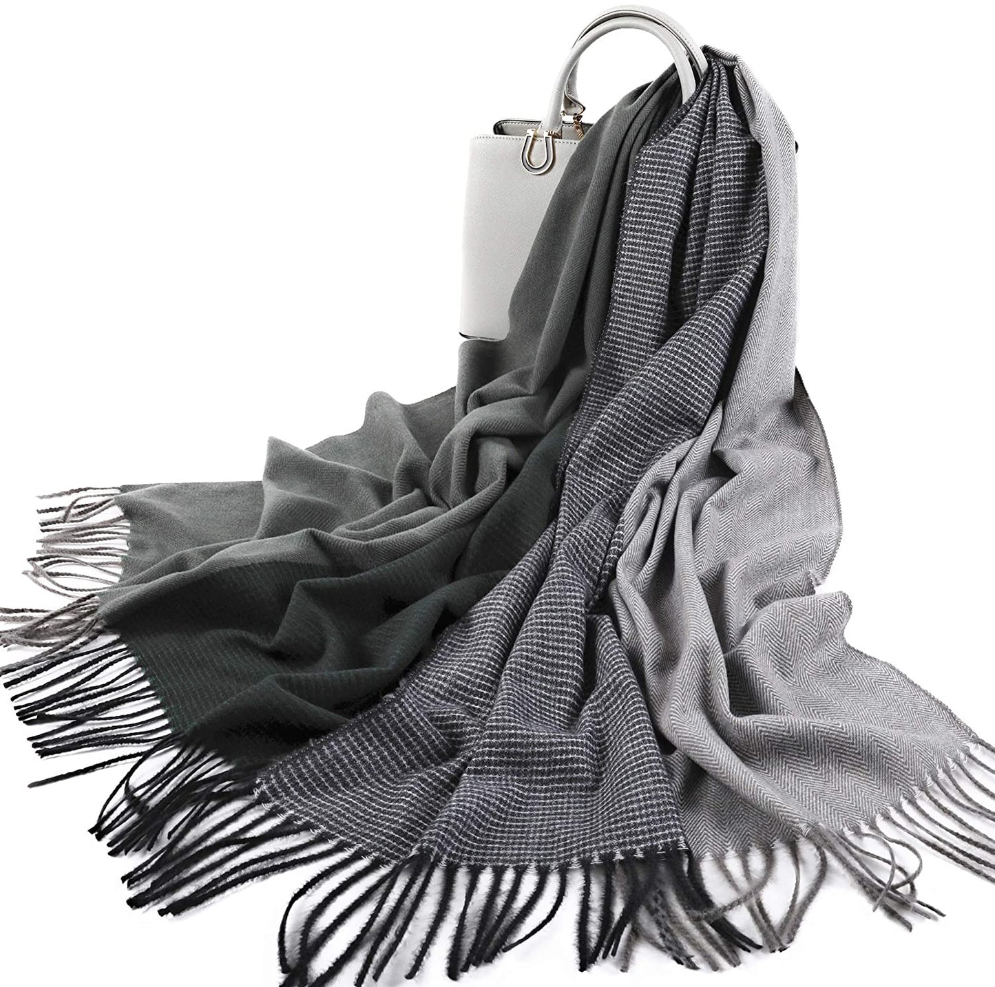 PINCTROT Chunky Large Blanket Scarf for Men Women Warm Cozy Plaid Tartan Wrap Super Soft Shawl Cape