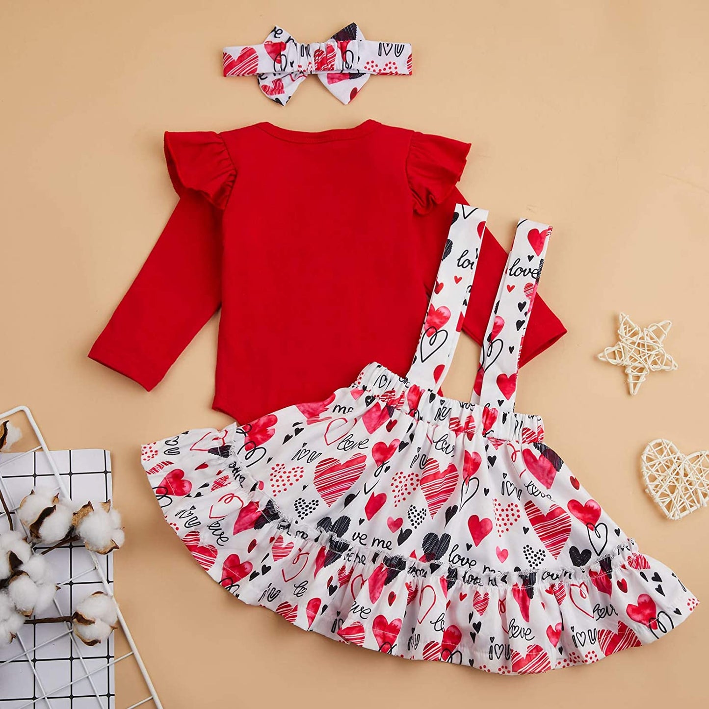 Toddler 3 Piece Valentines Day Outfit Set