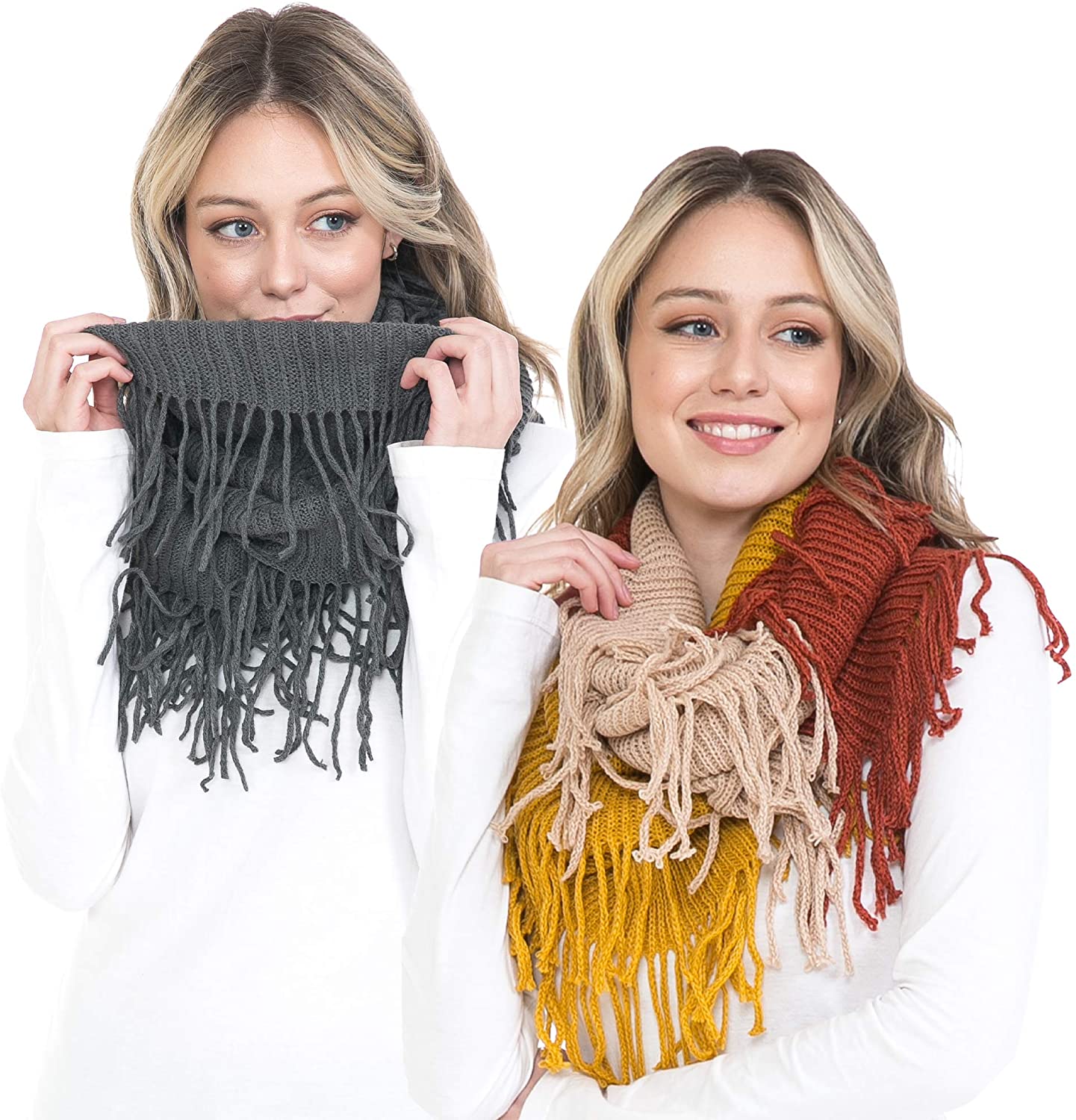 Basico Scarfs For Women Fashion, Soft Winter Scarf Masks, Infinity Scarves Neck Warmer