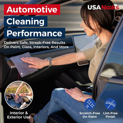 24-Pack Microfiber Cleaning Cloths – Ultra Absorbent Streak Free Towels for Car and Home Use