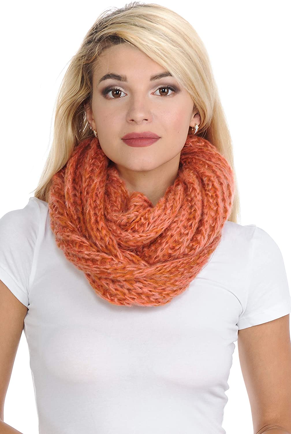 Basico Infinity Scarf | Winter Crochet Knit Scarf in One Size